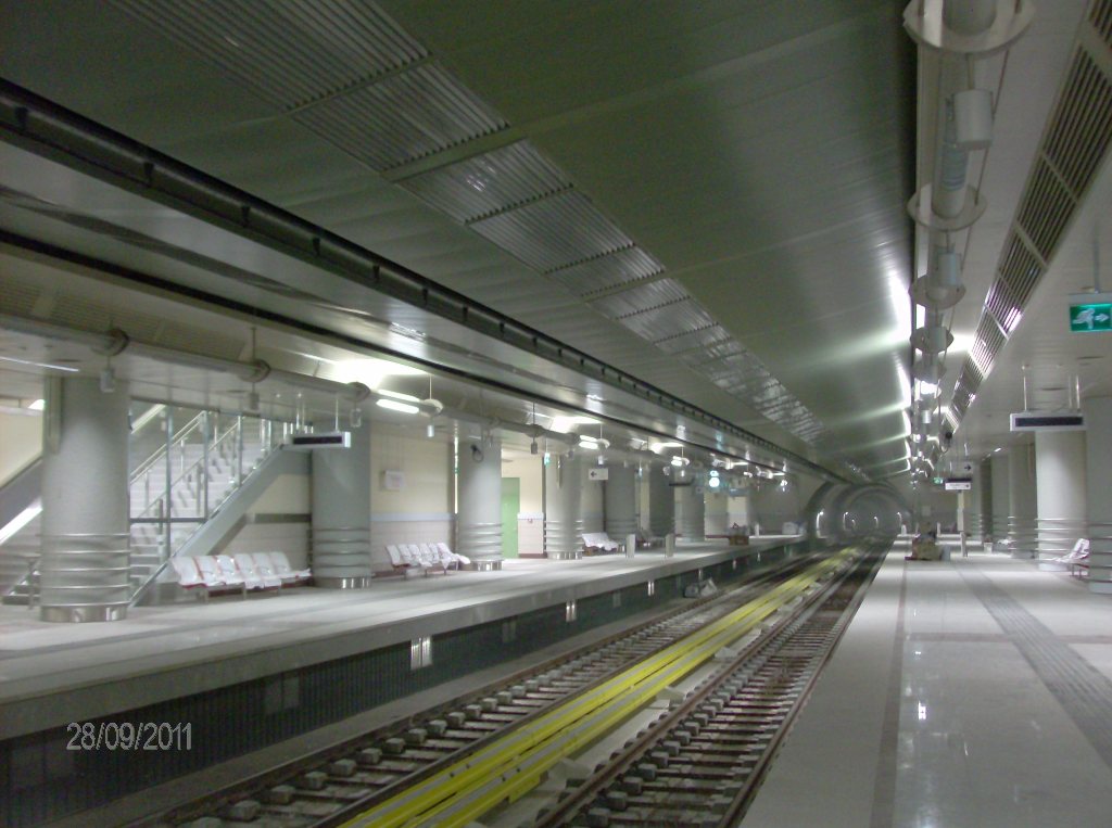 Πρόοδος της επέκτασης του Μετρό προς Ελληνικό, Σεπτέμβριος 2011. Πηγή: Αττικό Μετρό