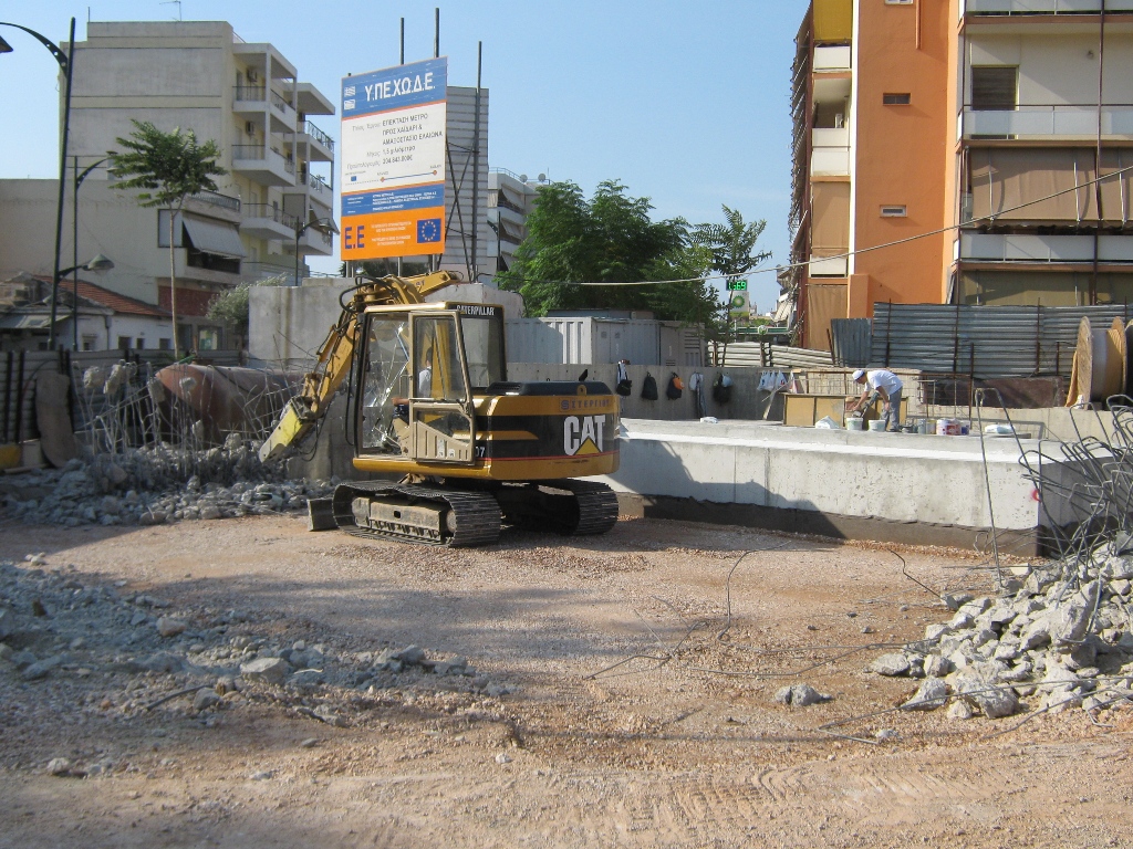 Πρόοδος επέκτασης προς Χαϊδάρι, Σεπτέμβριος 2011. Πηγή: Αττικό Μετρό