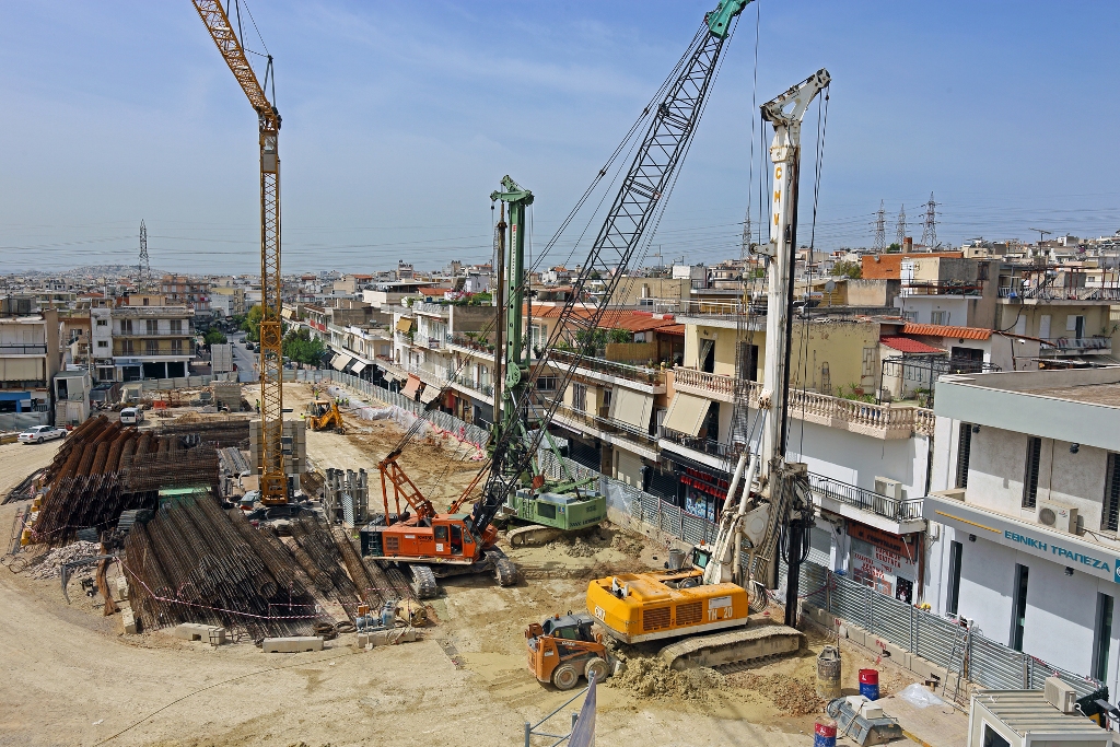 Πρόοδος επέκτασης μετρό προς Πειραιά, Μάιος 2013. ΠΗΓΗ: Αττικό Μετρό Α.Ε.