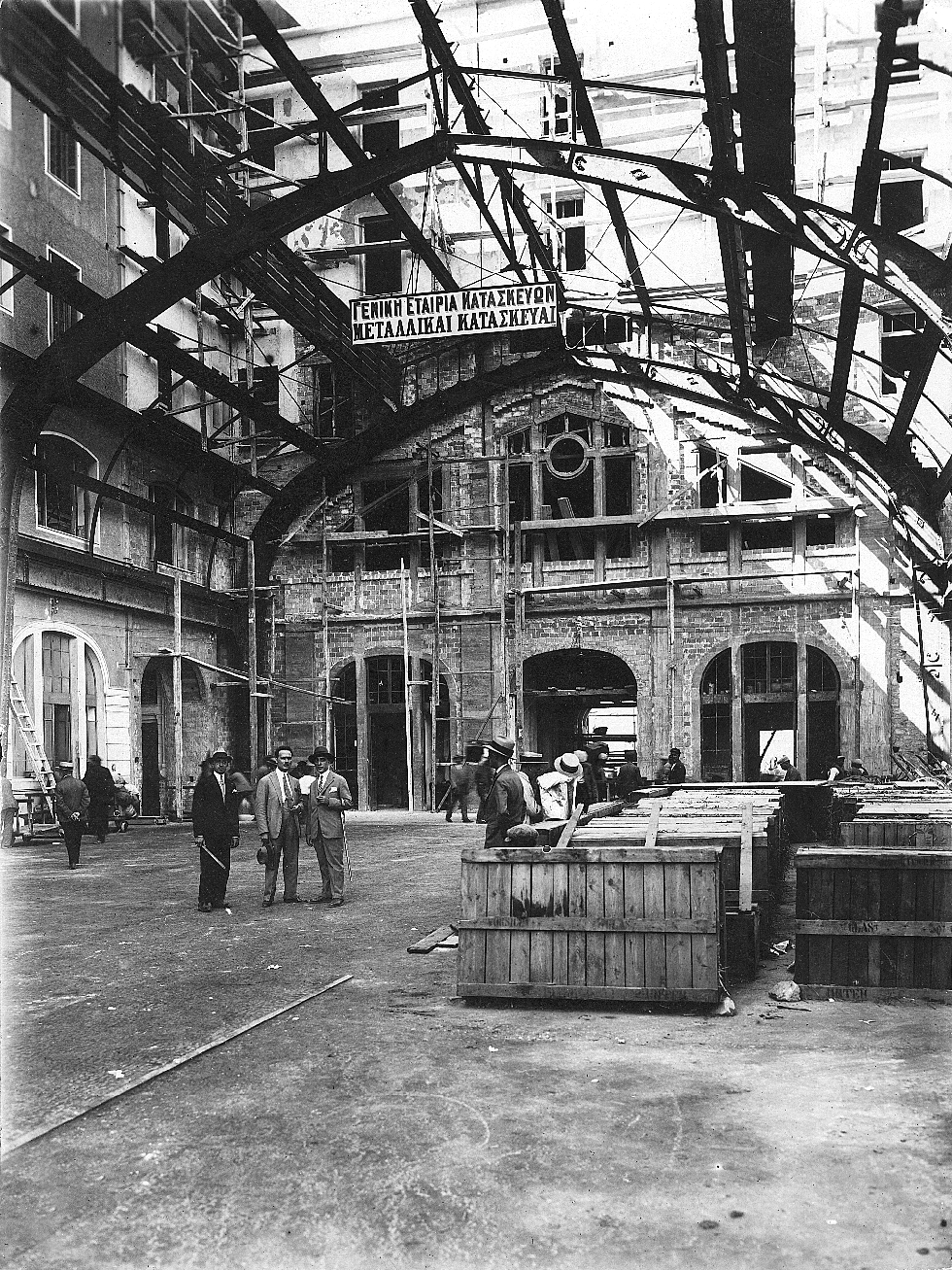 κατασκευή σταθμού Πειραιά 1926 (αρχείο ΗΣΑΠ)